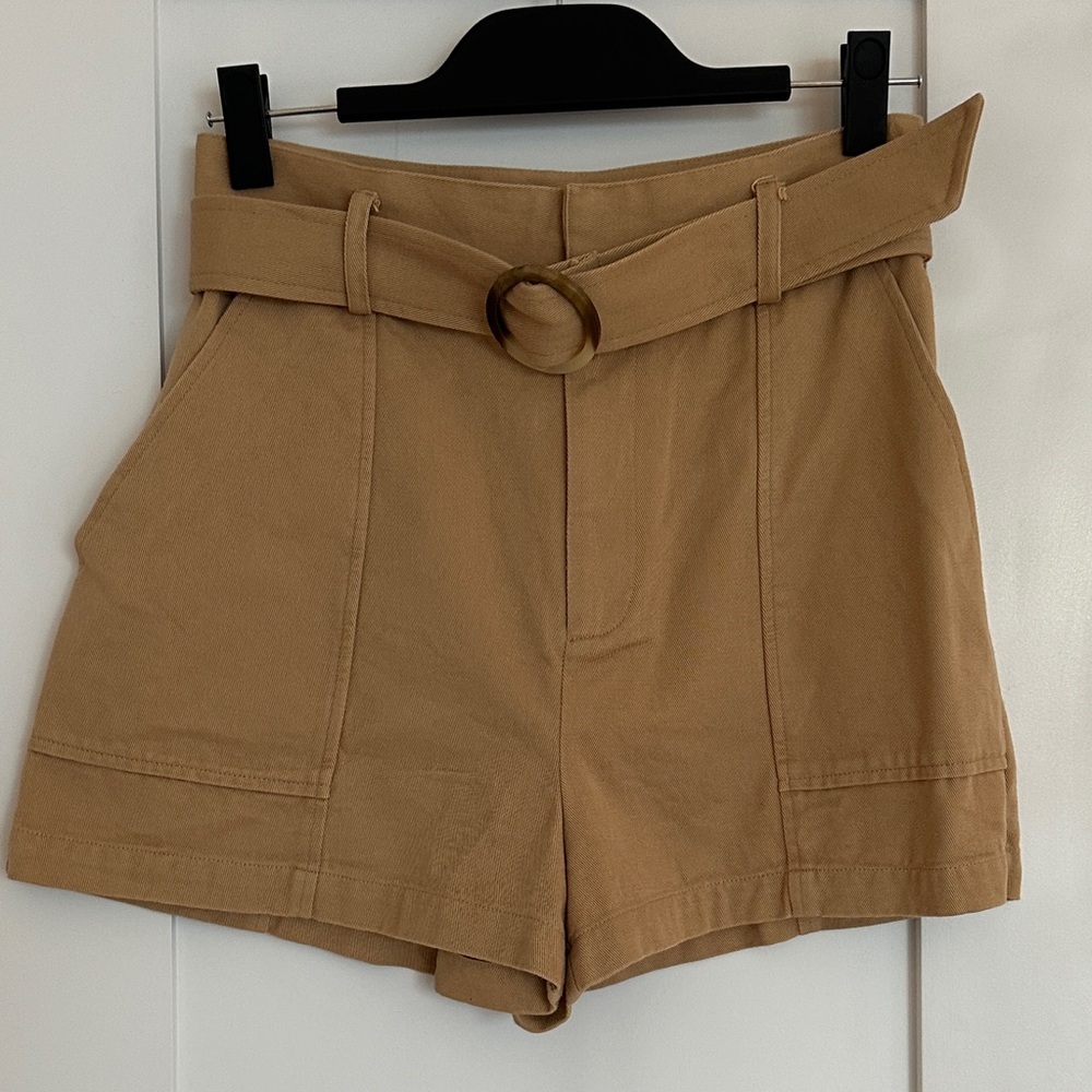 INTERMIX High Waist Tan Women's Shorts